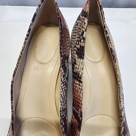 Calvin Klein Renni Snake Skin Python Heels Size 10 - Picture 16 of 16